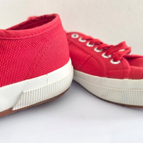 Superga 2750 Classic Red Canvas Lace-Up Sneakers - Picture 6 of 10